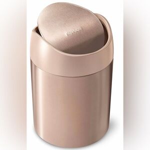Simplehuman Mini Countertop Waste Bin in Rose Gold